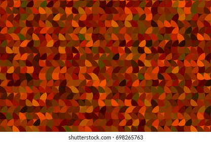 Dark Orange vector illustration which consist of circles. Dotted gradient design for your business. Creative geometric background in halftone style with colored spots.