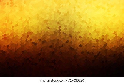 Dark Orange vector illustration which consist of circles. Dotted gradient design for your business. Creative geometric background in halftone style with colored spots.