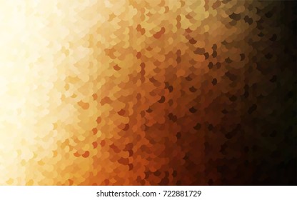 Dark Orange vector illustration which consist of circles. Dotted gradient design for your business. Creative geometric background in halftone style with colored spots.