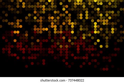 Dark Orange vector illustration which consist of circles. Dotted gradient design for your business. Creative geometric background in halftone style with colored spots.