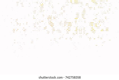 Dark Orange vector illustration which consist of circles. Dotted gradient design for your business. Creative geometric background in halftone style with colored spots.