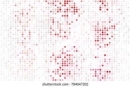 Dark Orange vector illustration which consist of circles. Dotted gradient design for your business. Creative geometric background in halftone style with colored spots.
