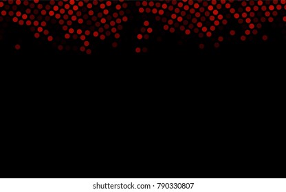 Dark Orange vector illustration which consist of circles. Dotted gradient design for your business. Creative geometric background in halftone style with colored spots.