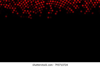 Dark Orange vector illustration which consist of circles. Dotted gradient design for your business. Creative geometric background in halftone style with colored spots.