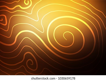 Dark Orange vector indian curved texture. Brand-new colored illustration in blurry style with doodles. A new texture for your design.