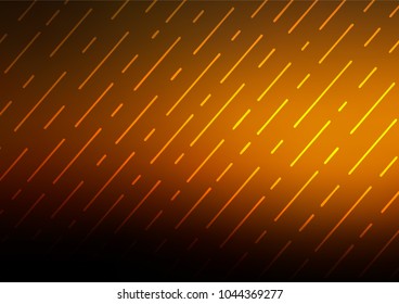 Dark Orange vector indian curved background. Creative illustration in blurred style with doodles and Zen tangles. Brand-new style for your business design.