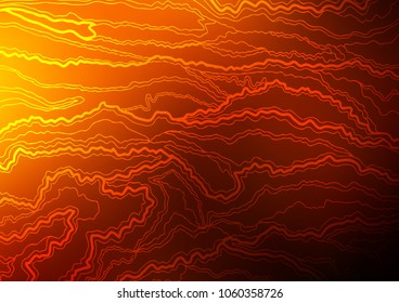 Dark Orange vector indian curved texture. A completely new color illustration in doodle style. The textured pattern can be used for website.