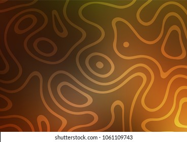 Dark Orange vector indian curved texture. Glitter abstract illustration with doodles and Zen tangles. The textured pattern can be used for website.