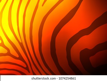Dark Orange vector indian curved background. Brand-new colored illustration in blurry style with doodles. The textured pattern can be used for website.