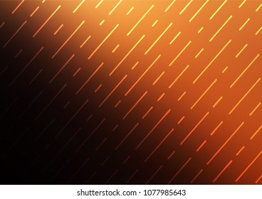 Dark Orange vector indian curved pattern. Geometric doodle illustration in Origami style with gradient. Brand-new design for your business.