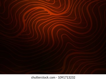 Dark Orange vector indian curved template. Modern geometrical abstract illustration with doodles. The completely new template can be used for your brand book.