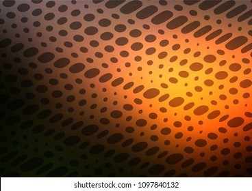 Dark Orange vector indian curved pattern. A completely new color illustration in doodle style. Brand-new design for your business.