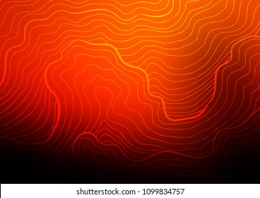 Dark Orange vector indian curved background. Creative illustration in blurred style with doodles and Zen tangles. The pattern can be used for heads of websites and designs.