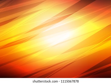 Dark Orange vector indian curved template. Glitter abstract illustration with doodles and Zen tangles. Brand new design for your business.