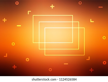Dark Orange vector indian curved background. Creative illustration in blurred style with doodles and Zen tangles. The pattern can be used for coloring books and pages for kids.