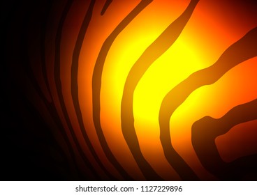 Dark Orange vector indian curved background. Geometric doodle illustration in Origami style with gradient. The textured pattern can be used for website.