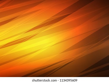 Dark Orange vector indian curved background. Doodles on blurred abstract background with gradient. Hand painted design for web, leaflet, textile.