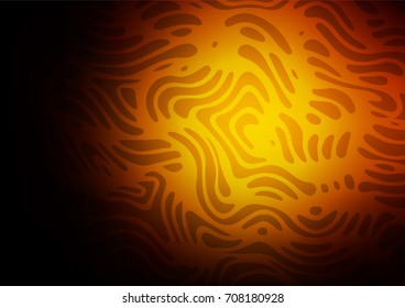 Dark Orange vector indian curved template. Colorful illustration in abstract style with zentangles. The completely new template can be used for your brand book.