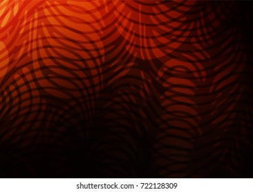 Dark Orange vector indian curved texture. Shining colored illustration with doodles in Zen tangle style. The elegant pattern can be used as a part of a brand book.