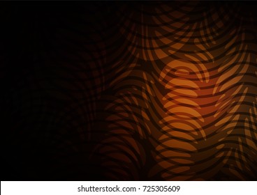Dark Orange vector indian curved pattern. Modern geometrical abstract illustration with doodles. The pattern can be used for heads of websites and designs.