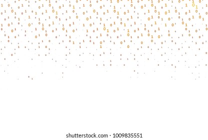 Dark Orange vector layout with algebra elements. Colored mathematic signs with gradient on white background. Best design for your ad, poster, banner of math college.