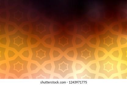Dark Orange vector layout with bright stars. Blurred decorative design in simple style with stars. Best design for your ad, poster, banner.
