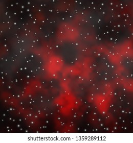 Dark Orange vector layout with bright stars. Colorful illustration in abstract style with gradient stars. Theme for cell phones.