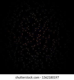 Dark Orange vector layout with bright stars. Decorative illustration with stars on abstract template. Best design for your ad, poster, banner.