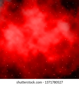 Dark Orange vector layout with bright stars. Shining colorful illustration with small and big stars. Theme for cell phones.