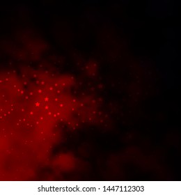 Dark Orange vector layout with bright stars. Colorful illustration in abstract style with gradient stars. Pattern for new year ad, booklets.