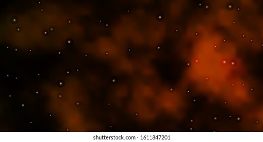 Dark Orange vector layout with bright stars. Shining colorful illustration with small and big stars. Design for your business promotion.