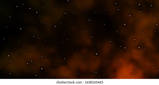 Dark Orange vector layout with bright stars. Shining colorful illustration with small and big stars. Design for your business promotion.