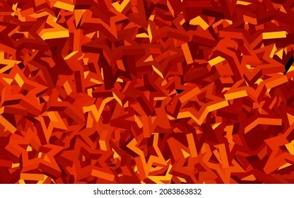 Dark Orange vector layout with bright stars. Stars on blurred abstract background with gradient. Pattern for astrology websites.