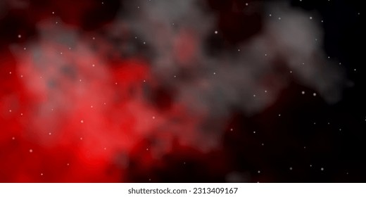 Dark Orange vector layout with bright stars. Shining colorful illustration with small and big stars. Pattern for new year ad, booklets.