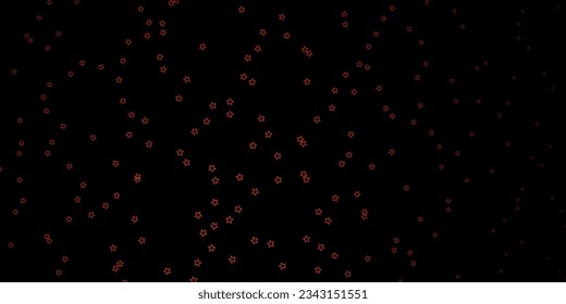 Dark Orange vector layout with bright stars. Colorful illustration with abstract gradient stars. Pattern for websites, landing pages.