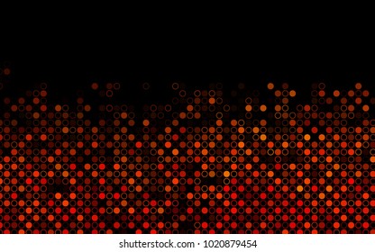 Dark Orange vector  layout with circle shapes. Modern abstract illustration with colorful water drops. New design for ad, poster, banner of your website.