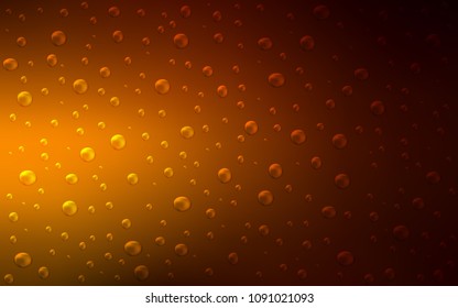 Dark Orange vector layout with circle shapes. Blurred bubbles on abstract background with colorful gradient. Completely new template for your brand book.