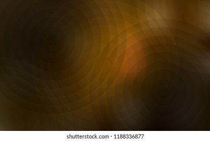 Dark Orange vector layout with circle shapes. Modern abstract illustration with colorful water drops. Pattern can be used for futuristic ad, booklets.