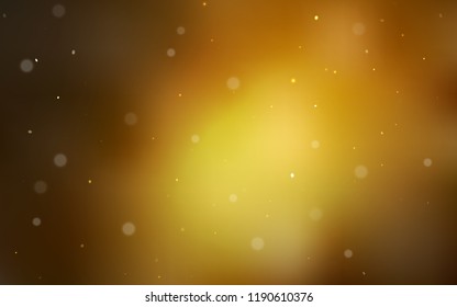 Dark Orange vector layout with circle shapes. Beautiful colored illustration with blurred circles in nature style. Pattern can be used as texture of wallpapers.