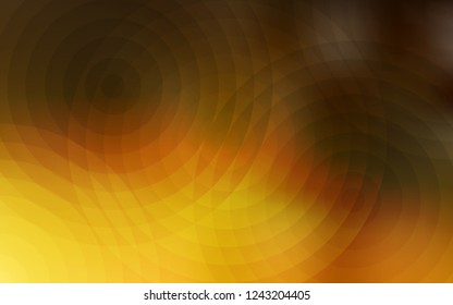 Dark Orange vector layout with circle shapes. Glitter abstract illustration with blurred drops of rain. New design for ad, poster, banner of your website.