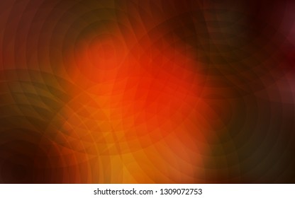 Dark Orange vector layout with circle shapes. Abstract illustration with colored bubbles in nature style. Pattern can be used for futuristic ad, booklets.