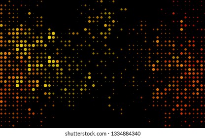 Dark Orange vector layout with circle shapes. Illustration with set of shining colorful abstract circles. Template for your brand book.