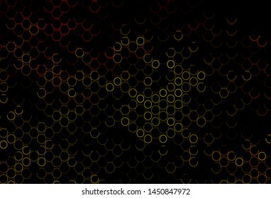 Dark Orange vector layout with circle shapes. Glitter abstract illustration with blurred drops of rain. Pattern for beautiful websites.