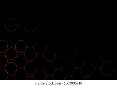 Dark Orange vector layout with circle shapes. Glitter abstract illustration with blurred drops of rain. Completely new template for your brand book.