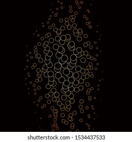 Dark Orange vector layout with circle shapes. Illustration with set of shining colorful abstract spheres. Pattern for booklets, leaflets.