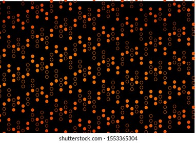 Dark Orange vector layout with circle shapes. Modern abstract illustration with colorful water drops. Design for posters, banners.