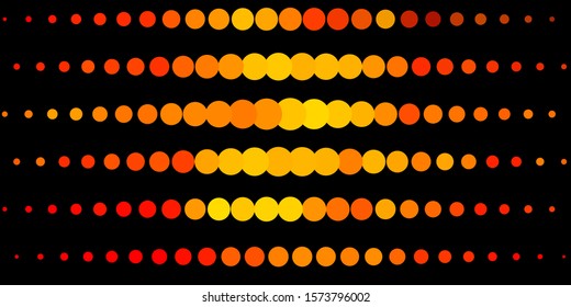 Dark Orange vector layout with circle shapes. Colorful illustration with gradient dots in nature style. Design for your commercials.