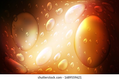 Dark Orange vector layout with circle shapes. Beautiful colored illustration with blurred circles in nature style. The pattern can be used for ads, leaflets of liquid.