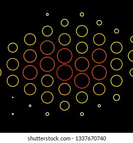 Dark Orange vector layout with circles. Colorful illustration with gradient dots in nature style. Pattern for booklets, leaflets.