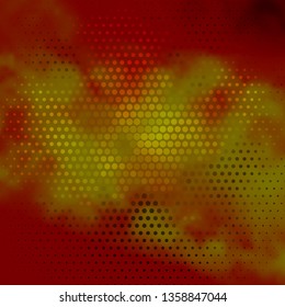 Dark Orange vector layout with circles. Abstract colorful disks on simple gradient background. Design for posters, banners.